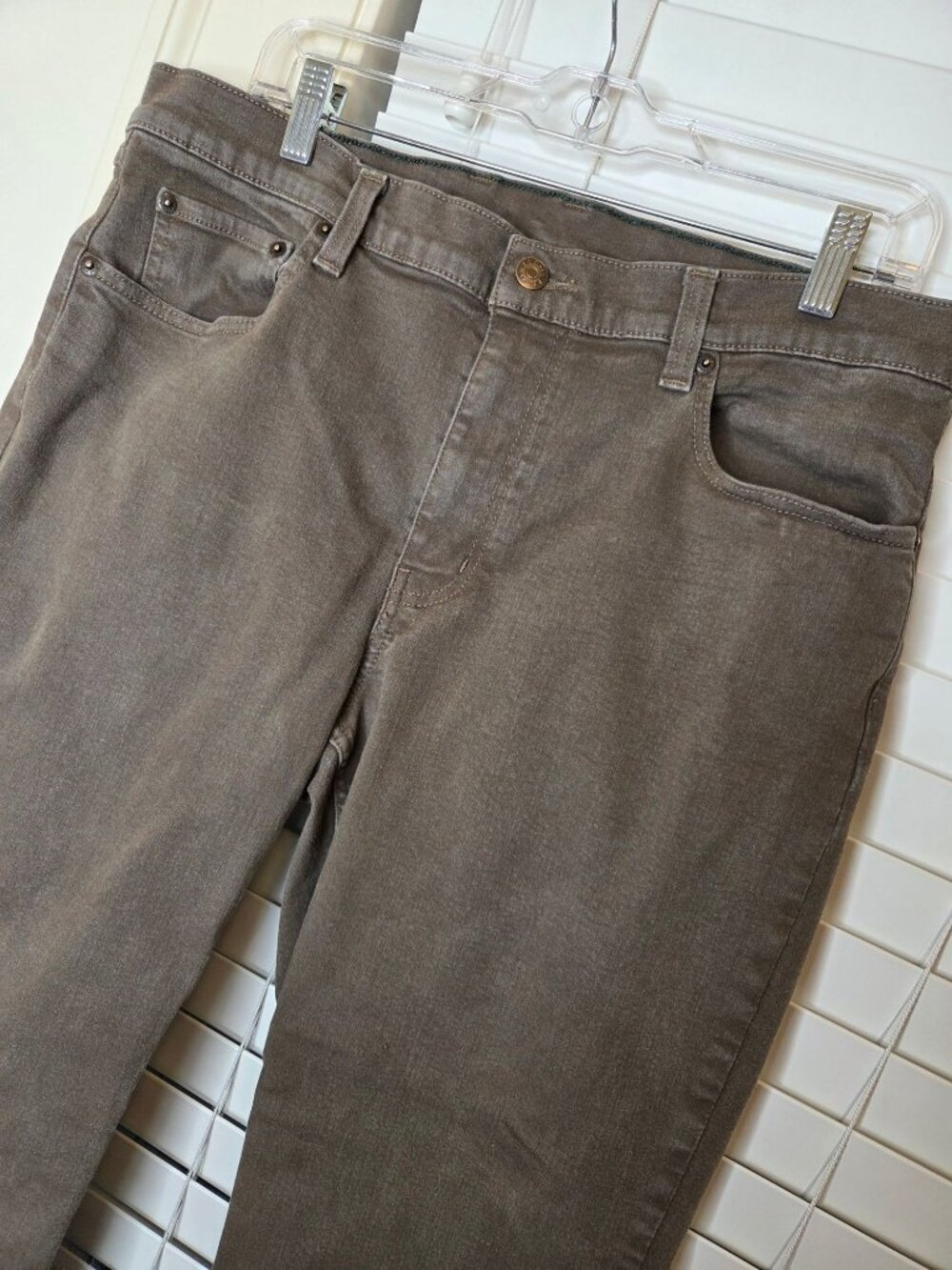 L.L. Bean Mens Beanflex Jeans Straight Slim Granite Denim 36x29 514868 comfort